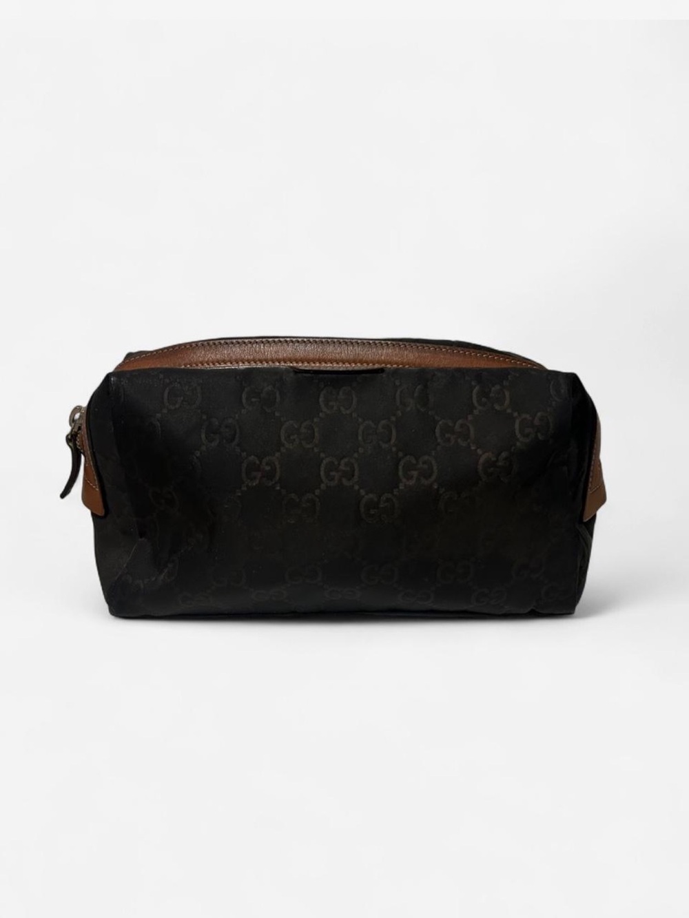 Gucci Dark Brown GG Monogram Canvas Pouch